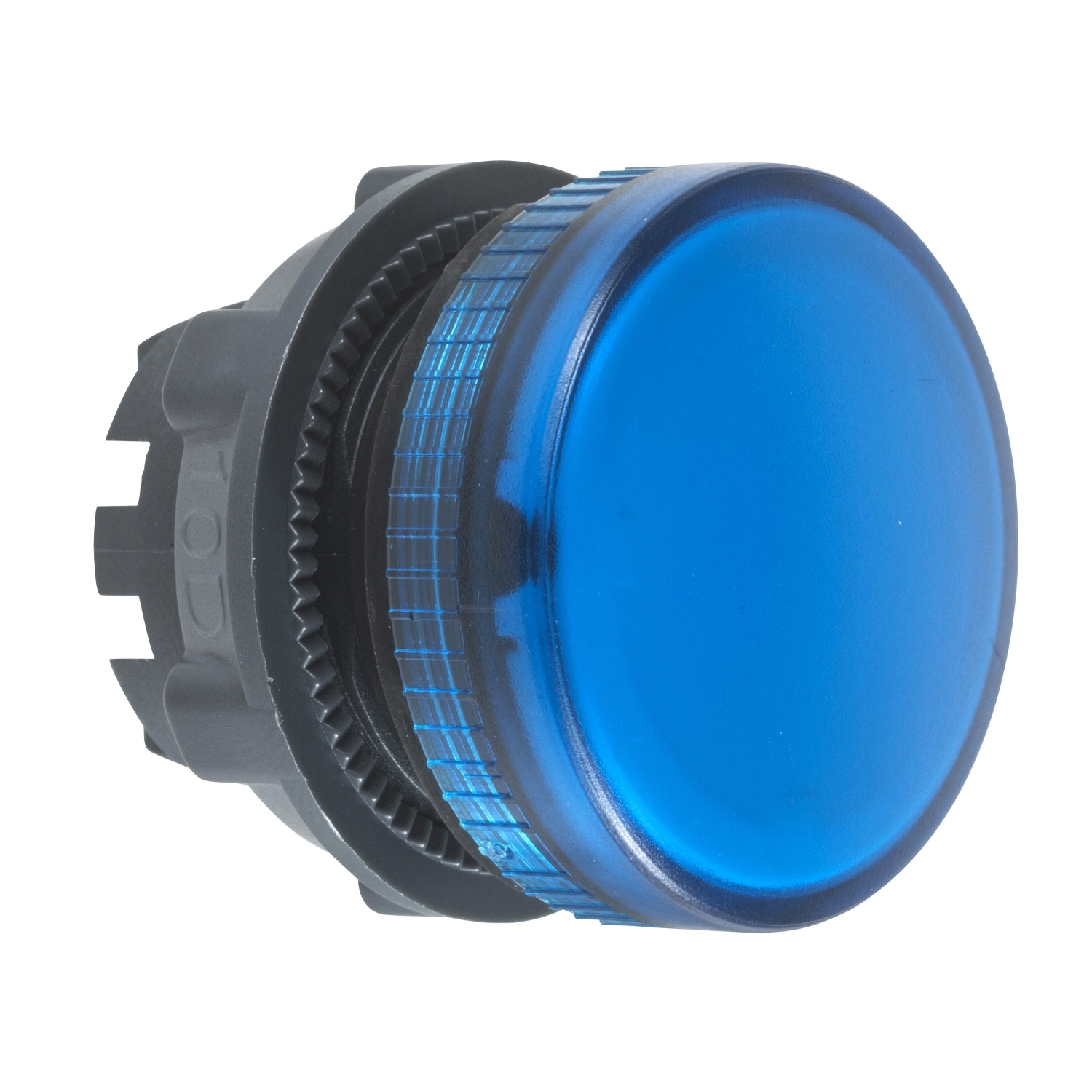 Head for pilot light, Harmony XB5, plastic, blue, 22mm, universal LED, plain lens