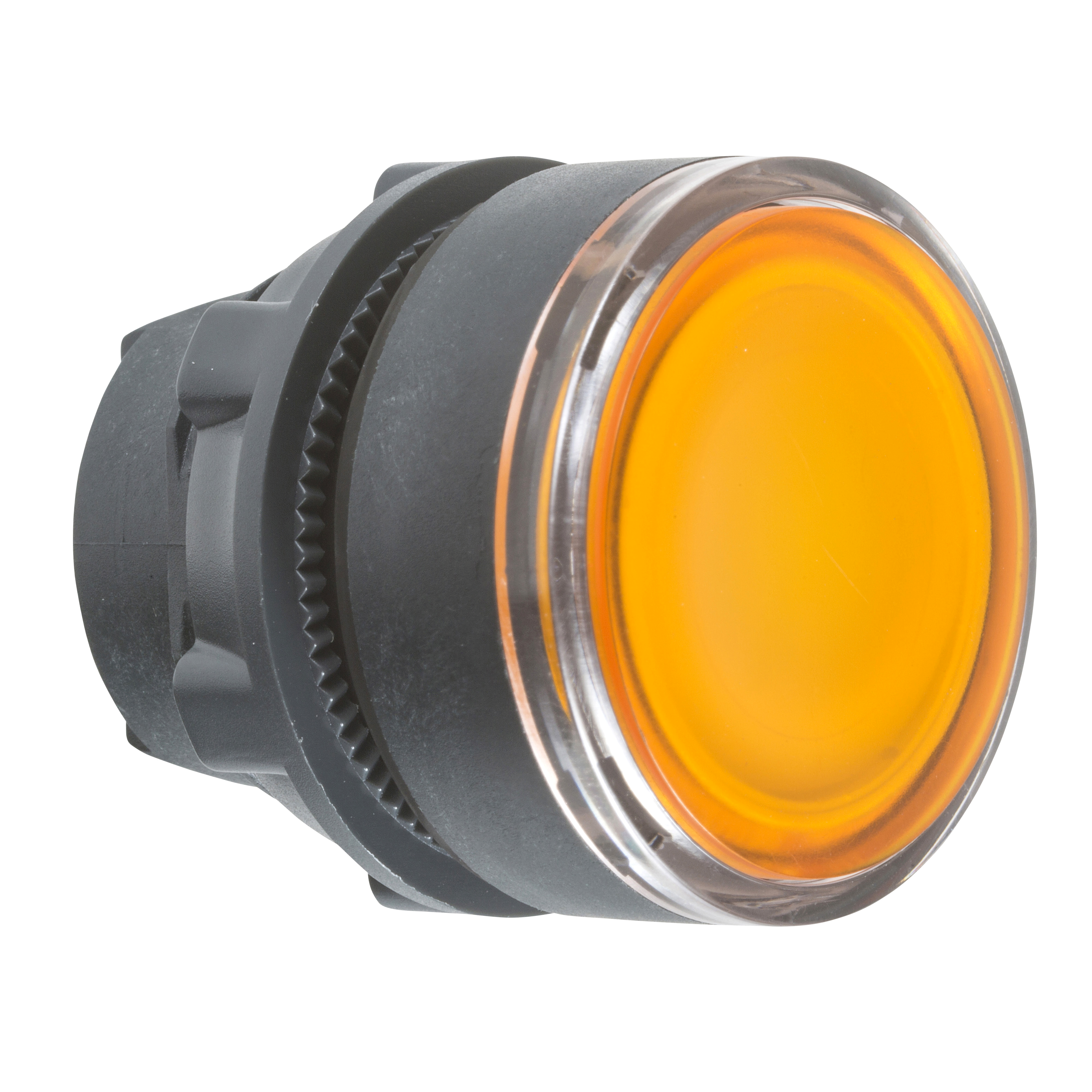 ZB5AW353 - Head for illuminated push button, Harmony XB5, plastic, orange flush, 22mm, universal LED