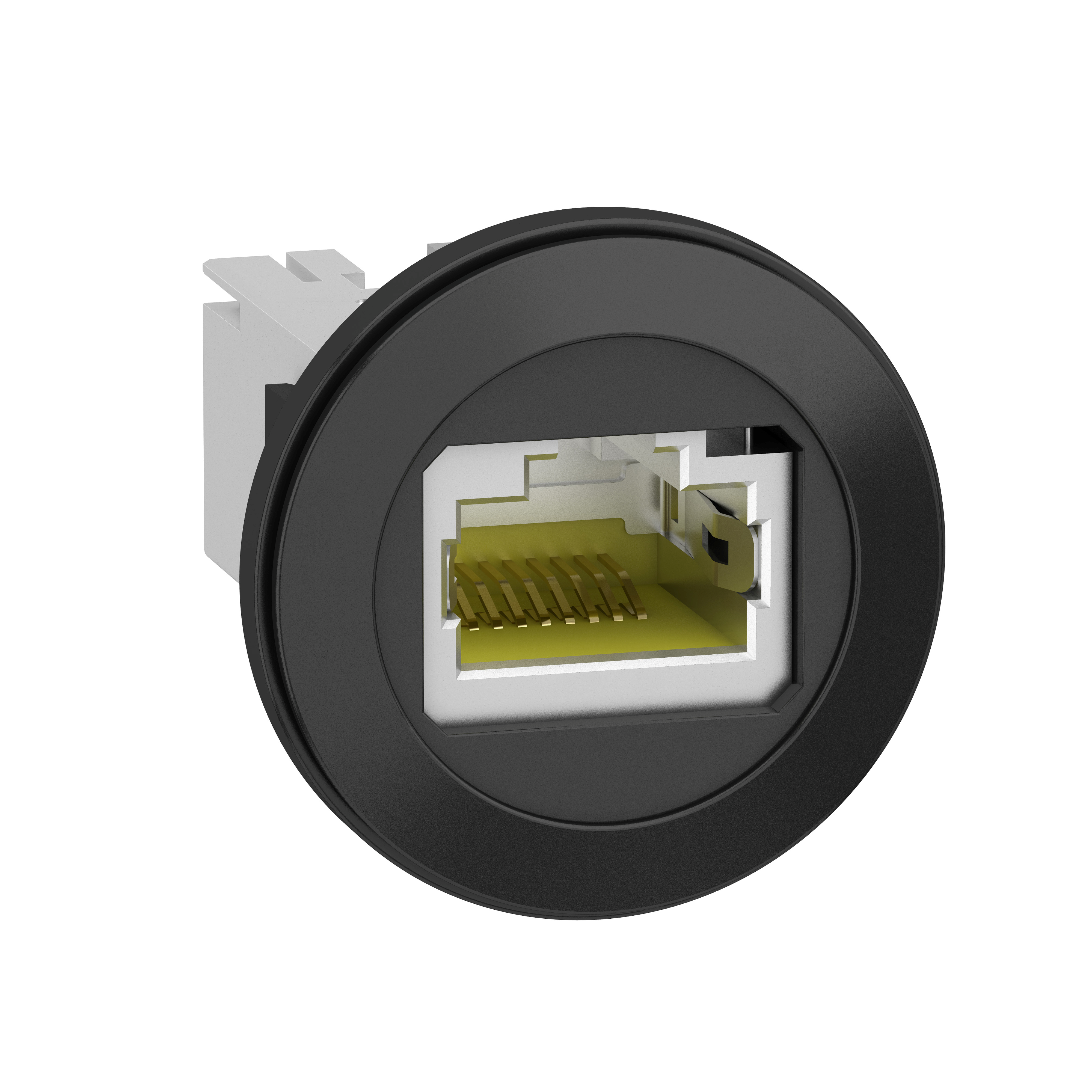 Panel mounted RJ45 port, Harmony XB5, plastic, 22mm, for ethernet interface, RJ45 jack