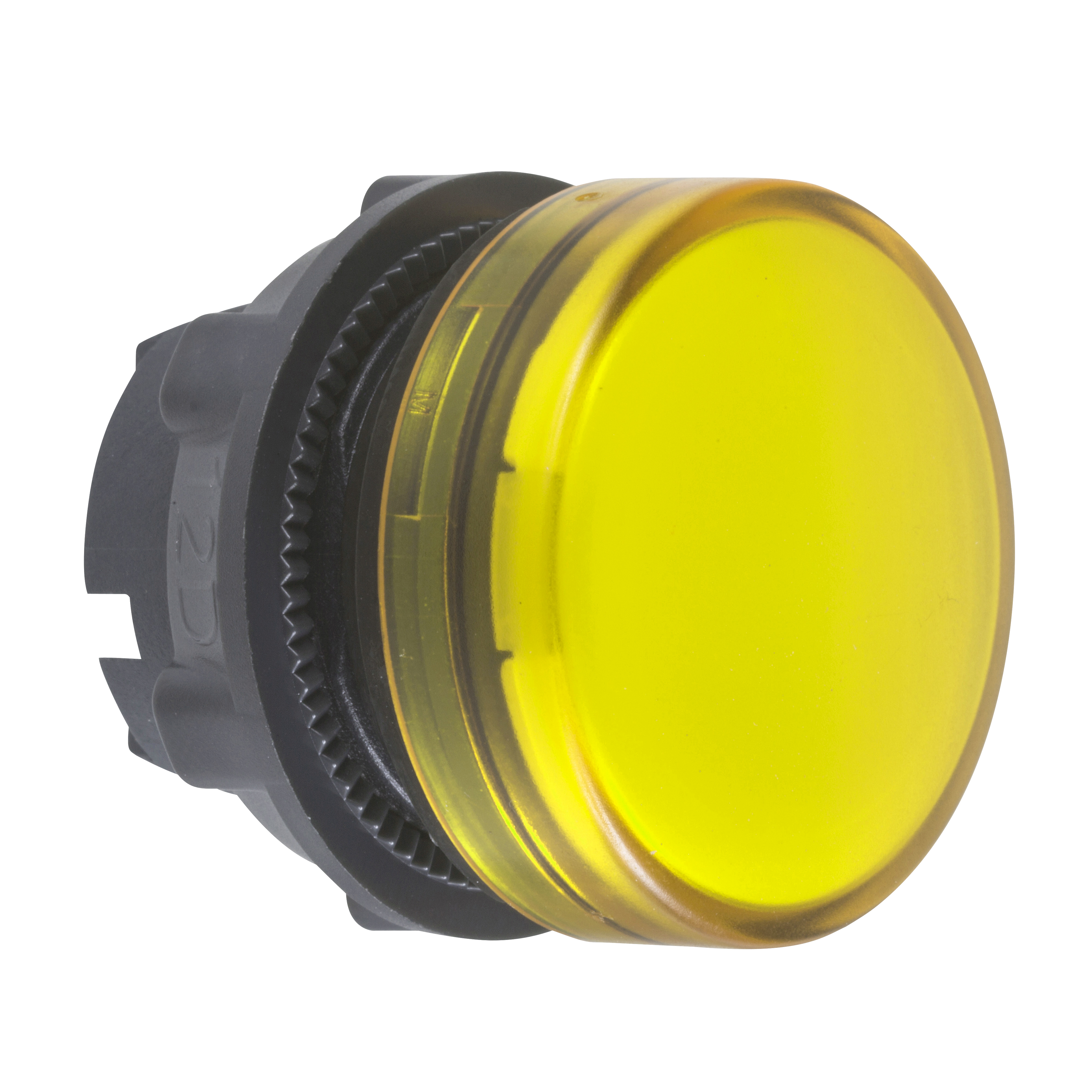 ZB5AV083 - Head for pilot light, Harmony XB5, yellow Ø22 mm plain lens integral LED
