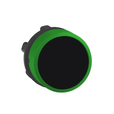 Harmony XB5 - flush head for push button Ø22 - black caps - green ring