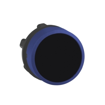 Harmony XB5 - flush head for push button Ø22 - black caps - blue ring