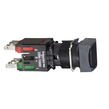 Harmony XB6 Ø16 komplett nyomógomb, fekete XB6CA25B