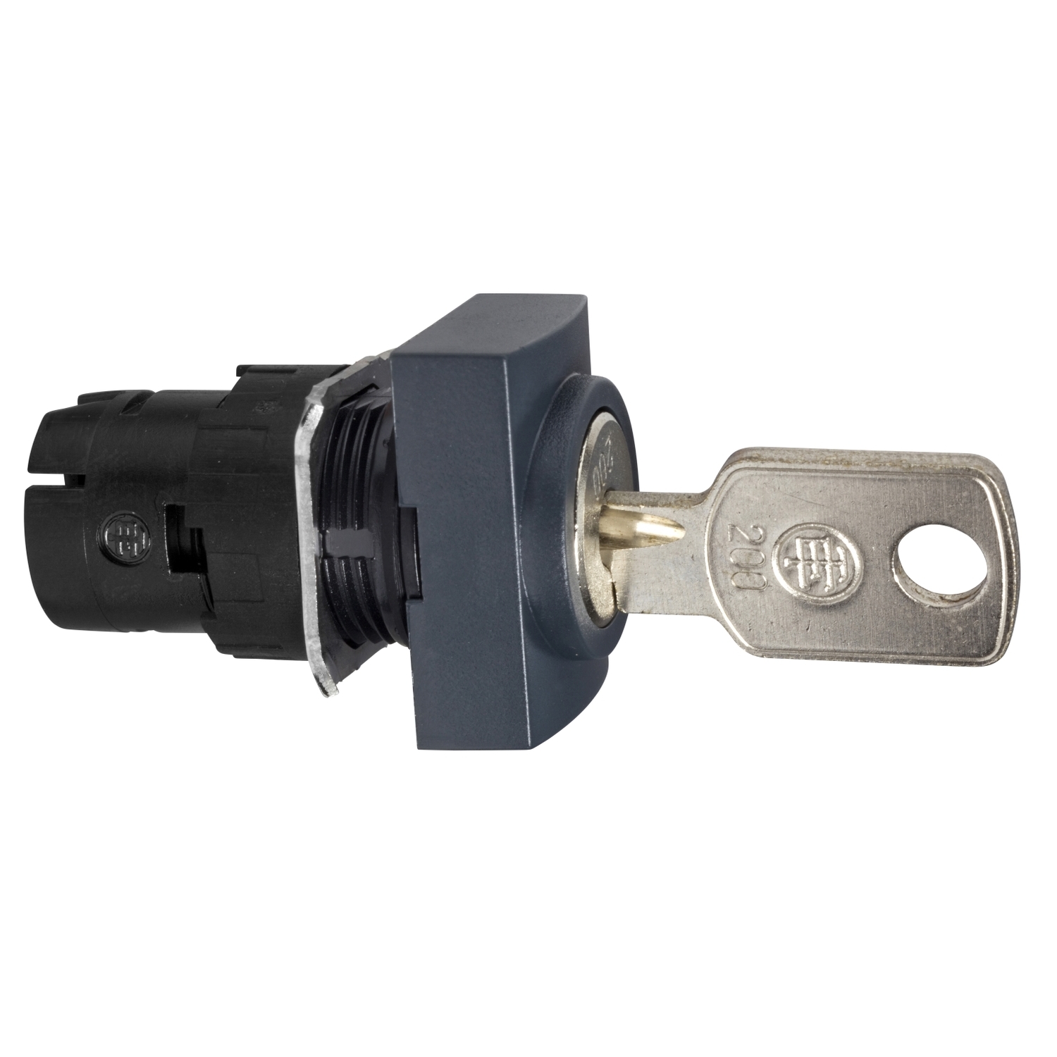 Head for key selector switch, Harmony XB6, rectangular, 16mm, 2 positions, stay put, 200
