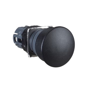 Harmony XB6 Ø16 Gombafejü nyomógomb fej fekete ZB6AC2