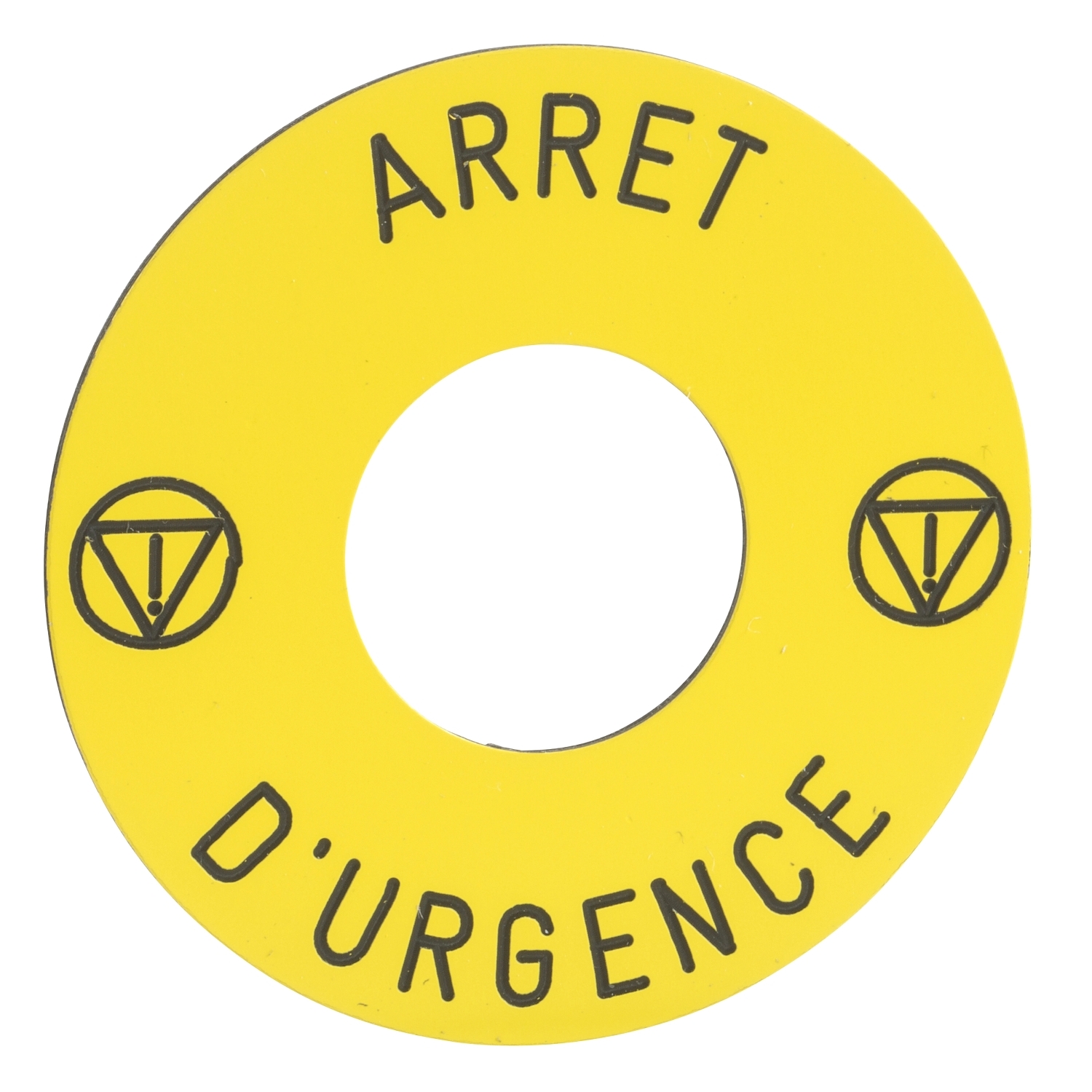 ETICHETTA CIRCOLARE ''ARRET D'URGENCE''