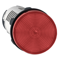 XB7EV04BP : Harmony XB7, Monolithic pilot light, plastic, red, Ø22, integral LED, 24 V AC/DC