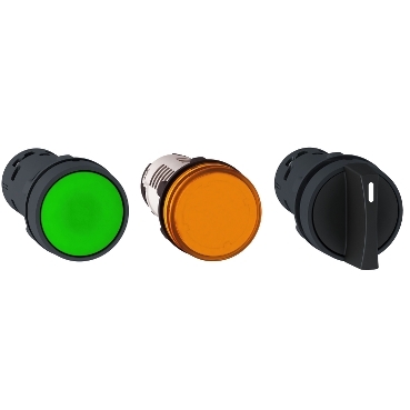 Ø 22 mm monolithic plastic pushbuttons, switches and pilot lights