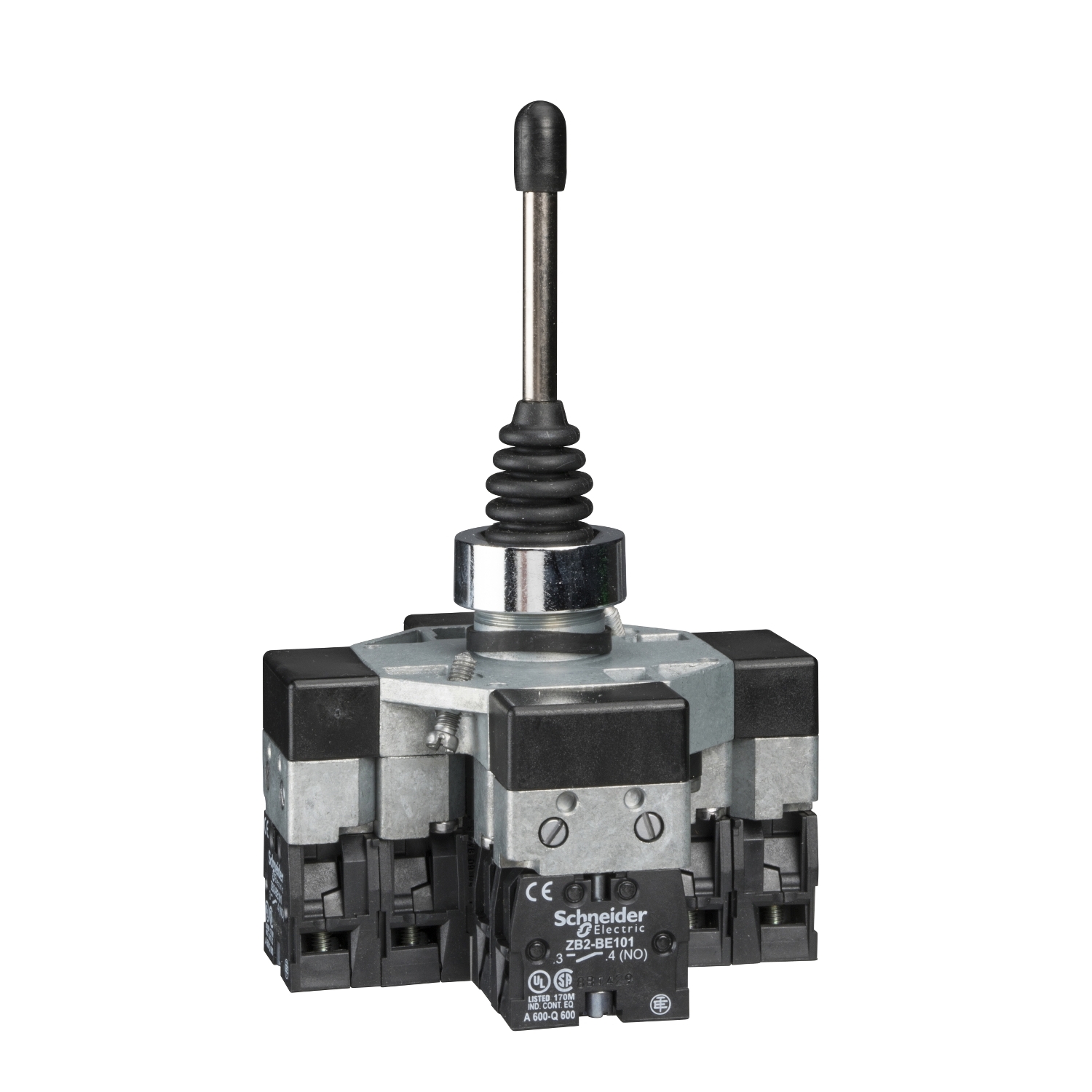 Joystick kapcsoló komplett 3A 4-irányú 2-záró visszahúzással 87mm-kar IP66 Harmony XD2 Schneider