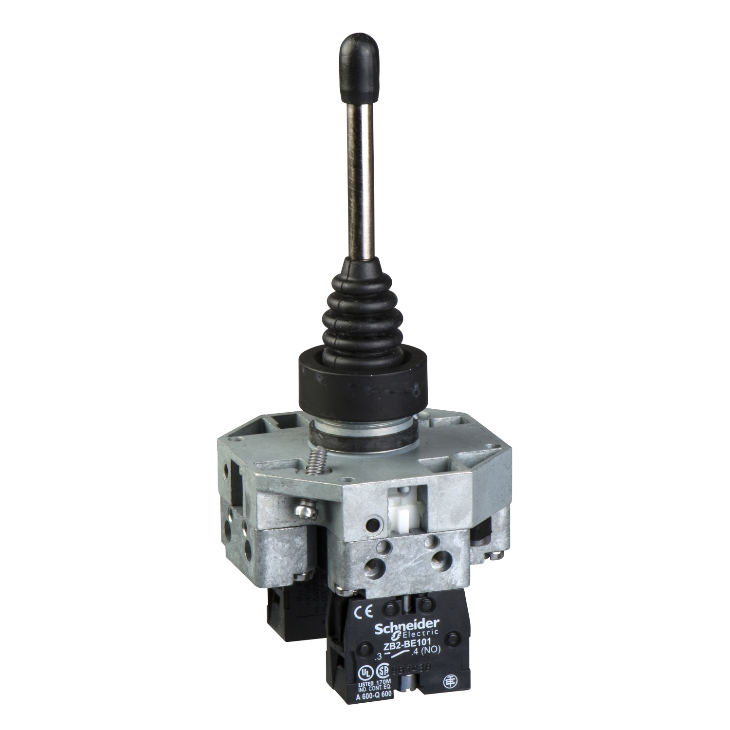 Joystick kapcsoló komplett 3A 2-irányú 1-záró 1-záró-nyitó visszahúzással Harmony XD2 Schneider