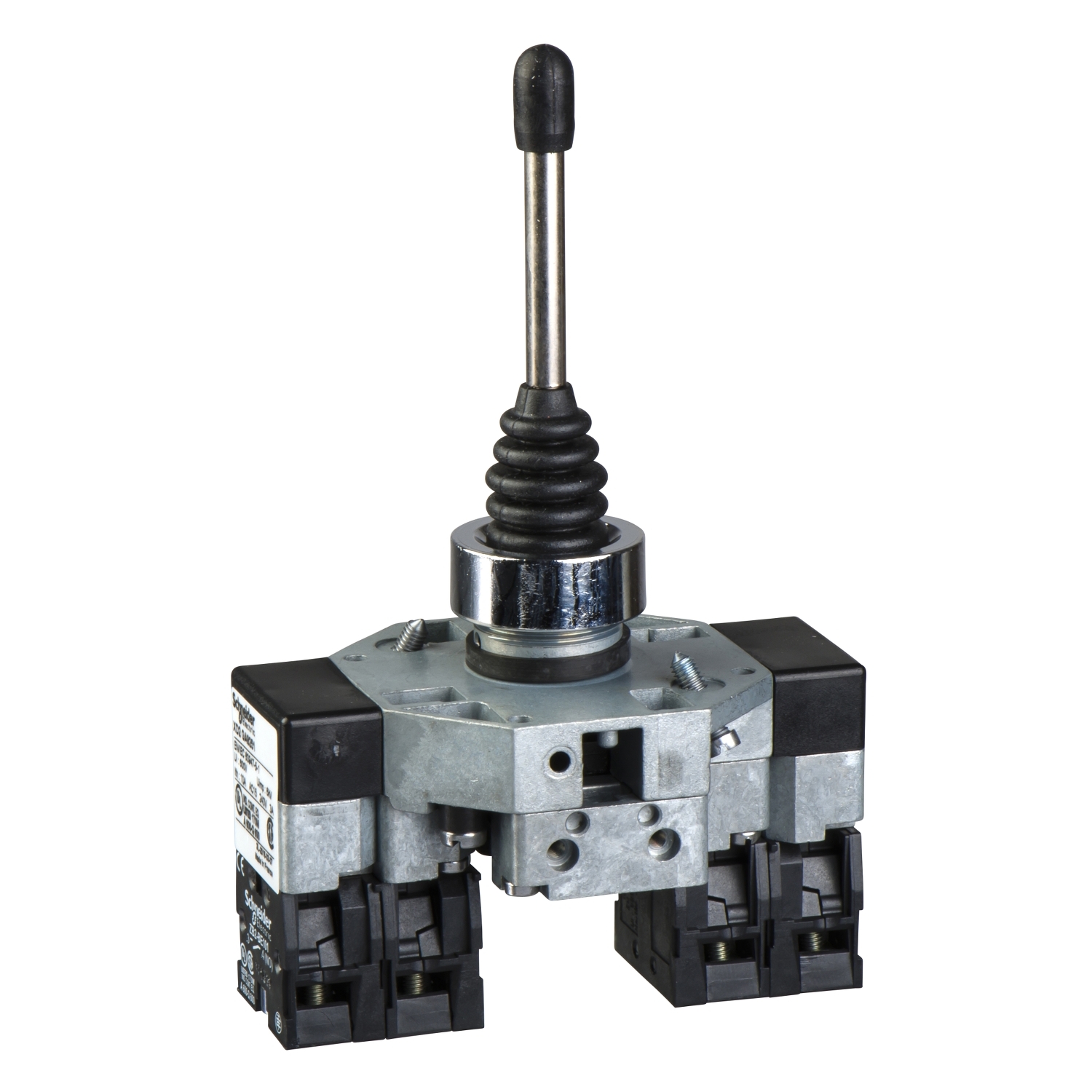 Joystick kapcsoló komplett 3A 2-irányú 2-záró 87mm-kar fém-előlapgyűrű IP66 Harmony XD2 Schneider