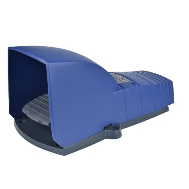 Harmony XPE lábkapcsoló, 1 fokozatú, 2NO+1NC, védőtetővel, műanyag, kioldóval, kék