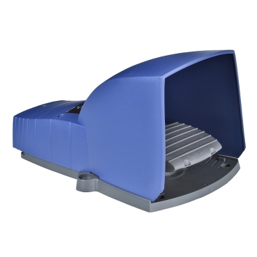 Harmony XPE lábkapcsoló, 1 fokozatú, 1NO+1NC, védőtetővel, műanyag, kék