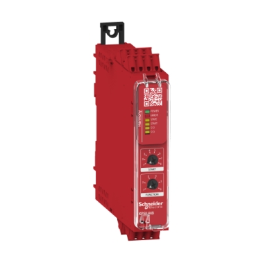Preventa biztonsági relé modul, Cat.1, biztonsági be/ki: 1/1CO, PNP, 24VAC/DC, rugós, nem bővíthető
