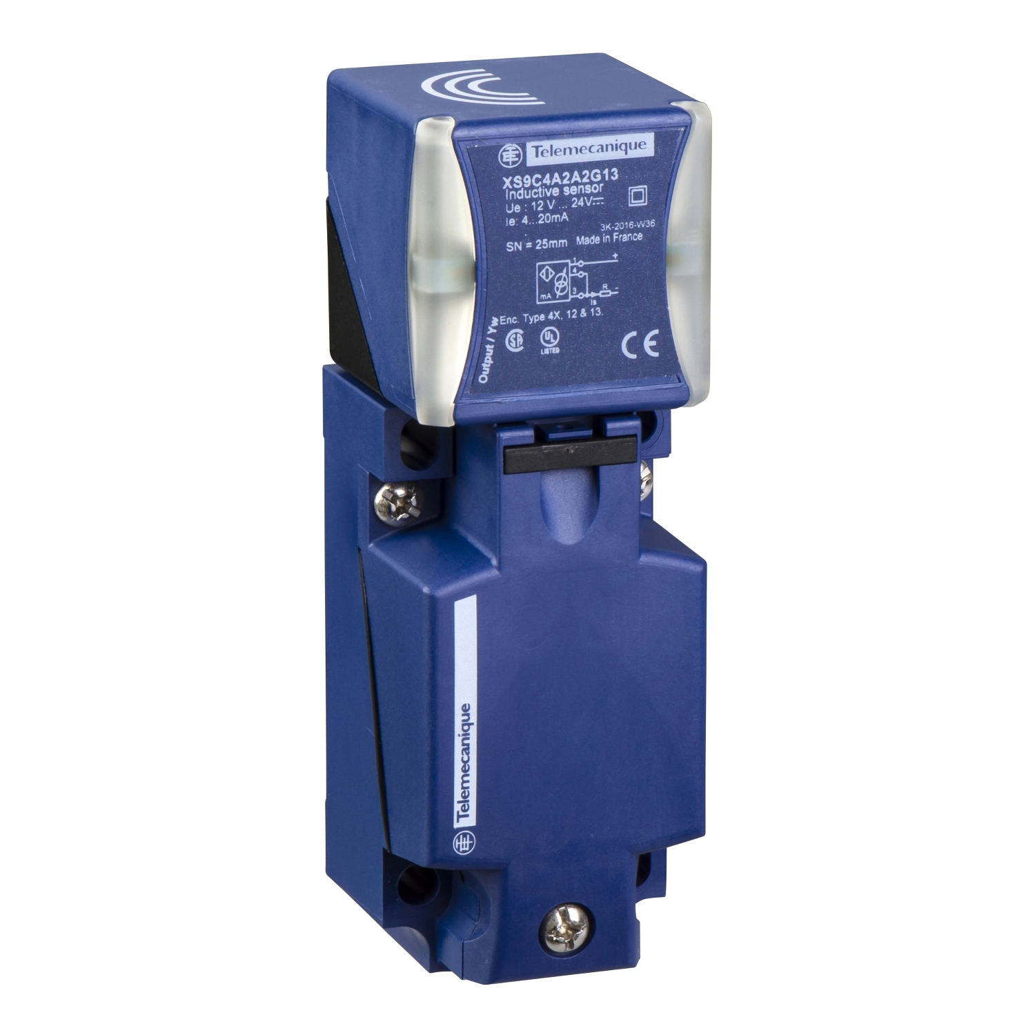 XS9C4A2A2G13 Telemecanique inductive sensor XS9 40x40x117 - PBT - Sn25 mm - 12..24VDC - terminals