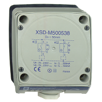 XSDM500538 : inductive sensor XSD 80x80x40 - plastic - Sn50mm - 24..240VAC/DC - terminals