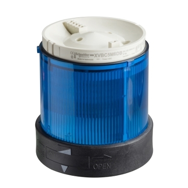 Harmony XVB, Indicator Bank, Illuminated Unit, Plastic, Blue, 70mm, Steady, Integral LED, 24V AC/DC