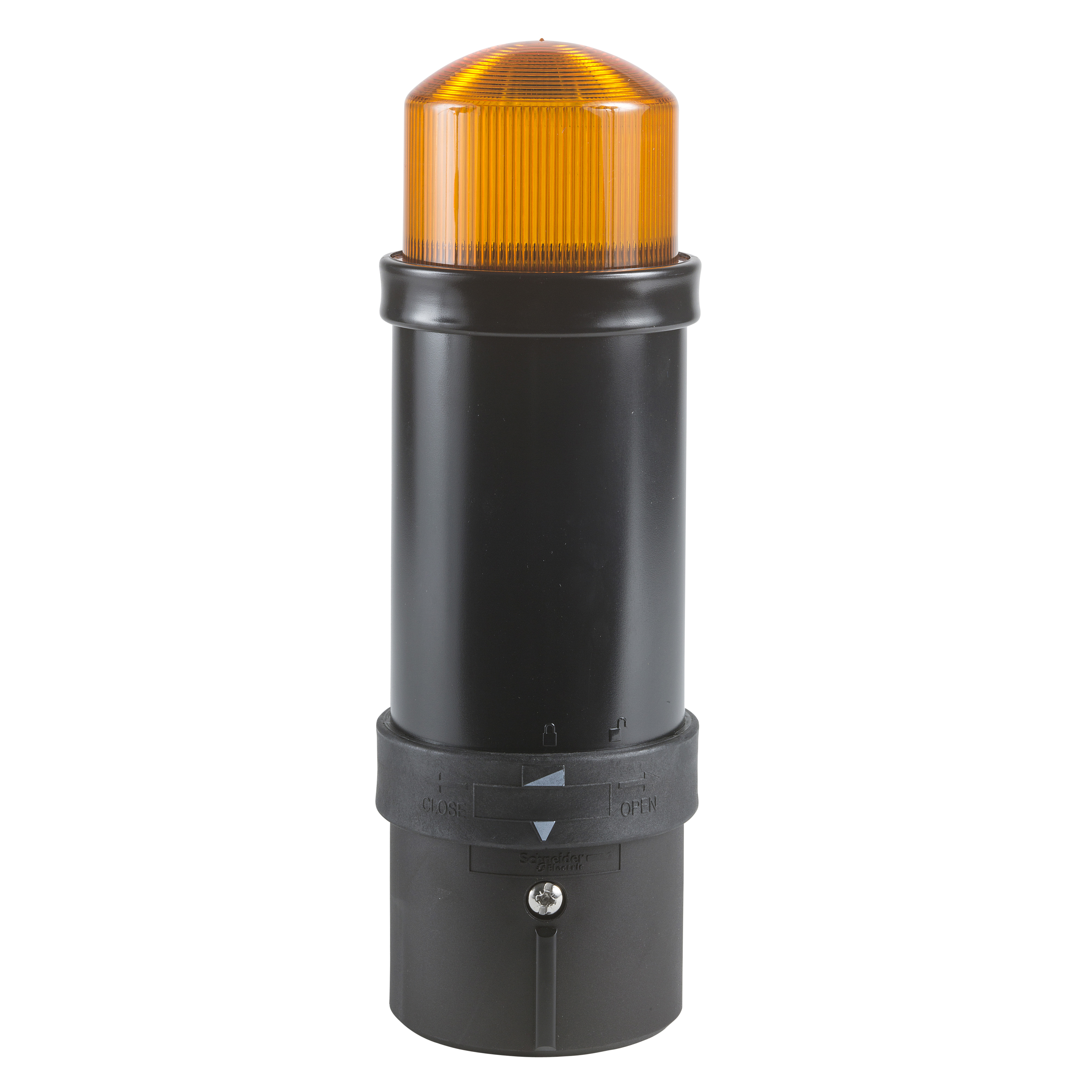 Illuminated beacon, Harmony XVB, plastic, orange, 70mm, flashing, integral flash discharge tube, 10 joule, 24V AC DC