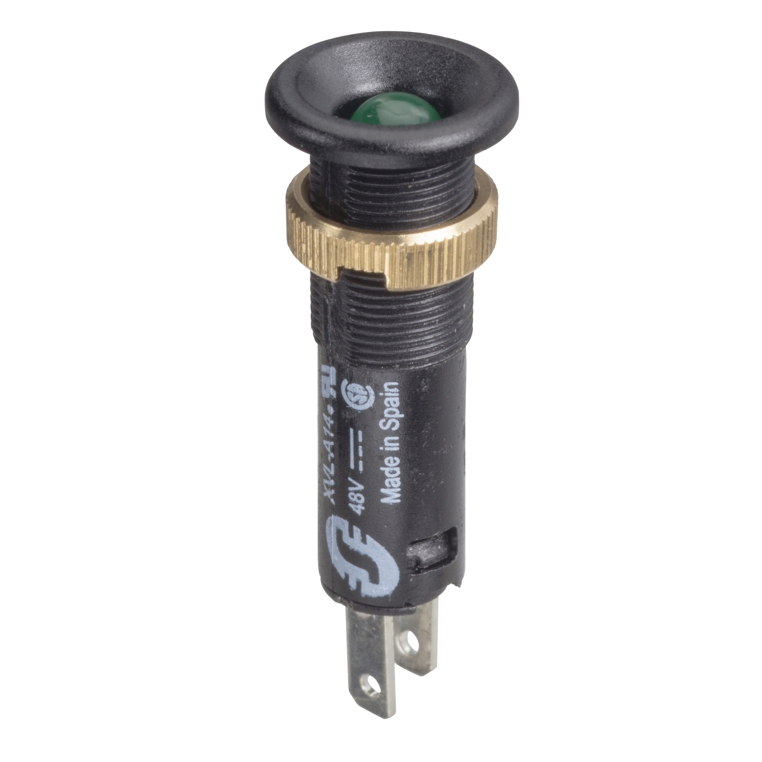 Jelzőlámpa kompakt műa. d8 1x LED zöld 48V AC/DC kerek lapos fényforrással Harmony XVL Schneider