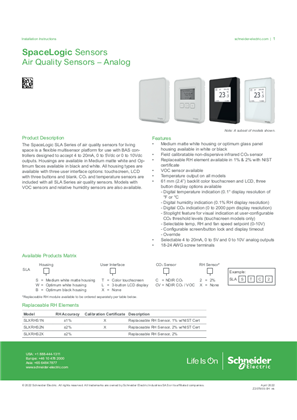 SLA Series Air Quality Sensors Installation Guide