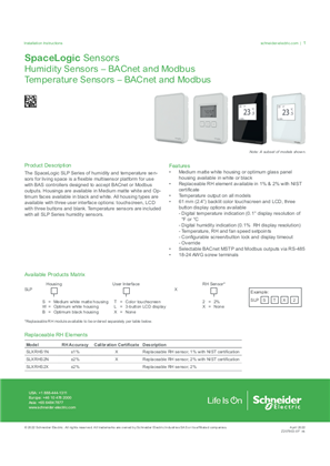 SLP Series Humidity and Temperature Sensors - Installation Instructions