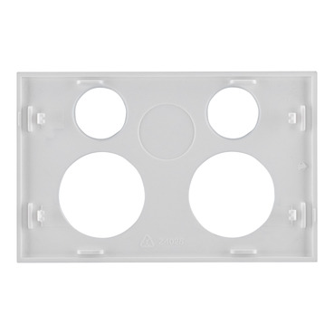 Twin switched socket outlet cover - ZEN White
