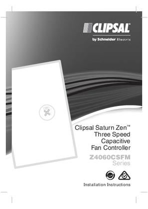 Installation Instruction for Z4060CSFM Series Saturn Zen Three Speed Capacitive Fan Controller