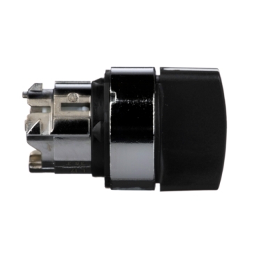 black selector switch head Ø22 2-position stay put