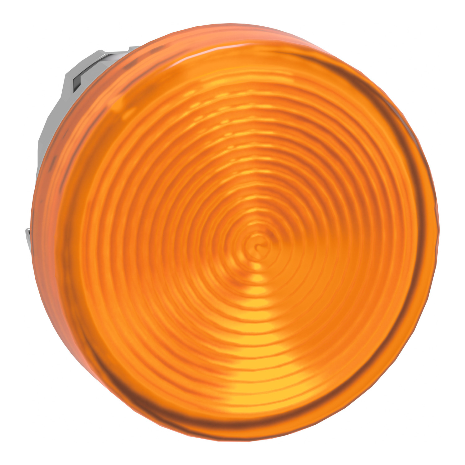 Jelzőlámpa fej LED-hez kerek narancs magas 1-lámpa króm fém-előlapgyűrű Harmony XB4 Schneider