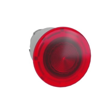 Harmony fém világító nyomógomb fej, Ø22mm visszatérő, Ø40mm gombafejű, beépített LED-hez, piros - ZB4BW443