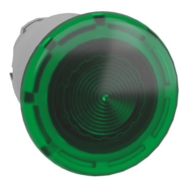 Harmony fém világító nyomógomb fej, Ø22mm, húzásra kioldó, Ø40mm gombafejű, beépített LED-hez, zöld - ZB4BW633