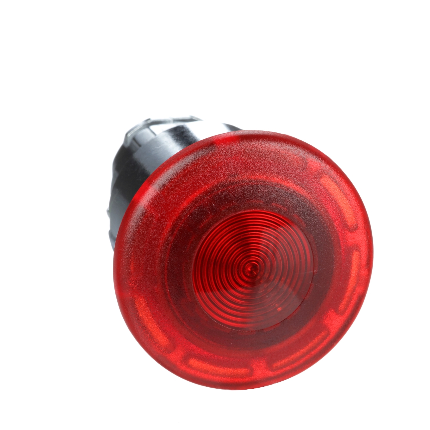 Head for illuminated emergency switching off push button, Harmony XB4, metal, red mushroom 40mm, 22mm, universal LED, push-pull