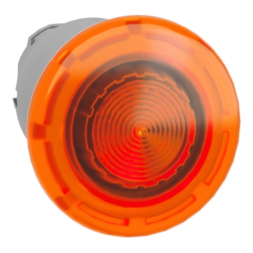 Harmony fém világító nyomógomb fej, Ø22mm, húzásra kioldó, Ø40mm gombafejű, beépített LED-hez, narancssárga - ZB4BW653