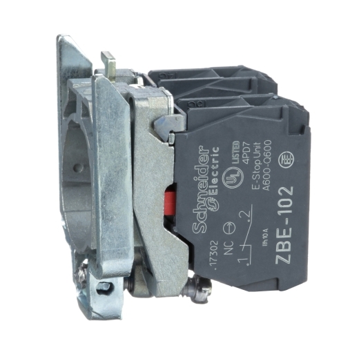 Zb4bz104 Harmony Xb4 Single Contact Block With Body Fixing Collar Metal Screw Clamp Terminal 2 Nc Schneider Electric Global