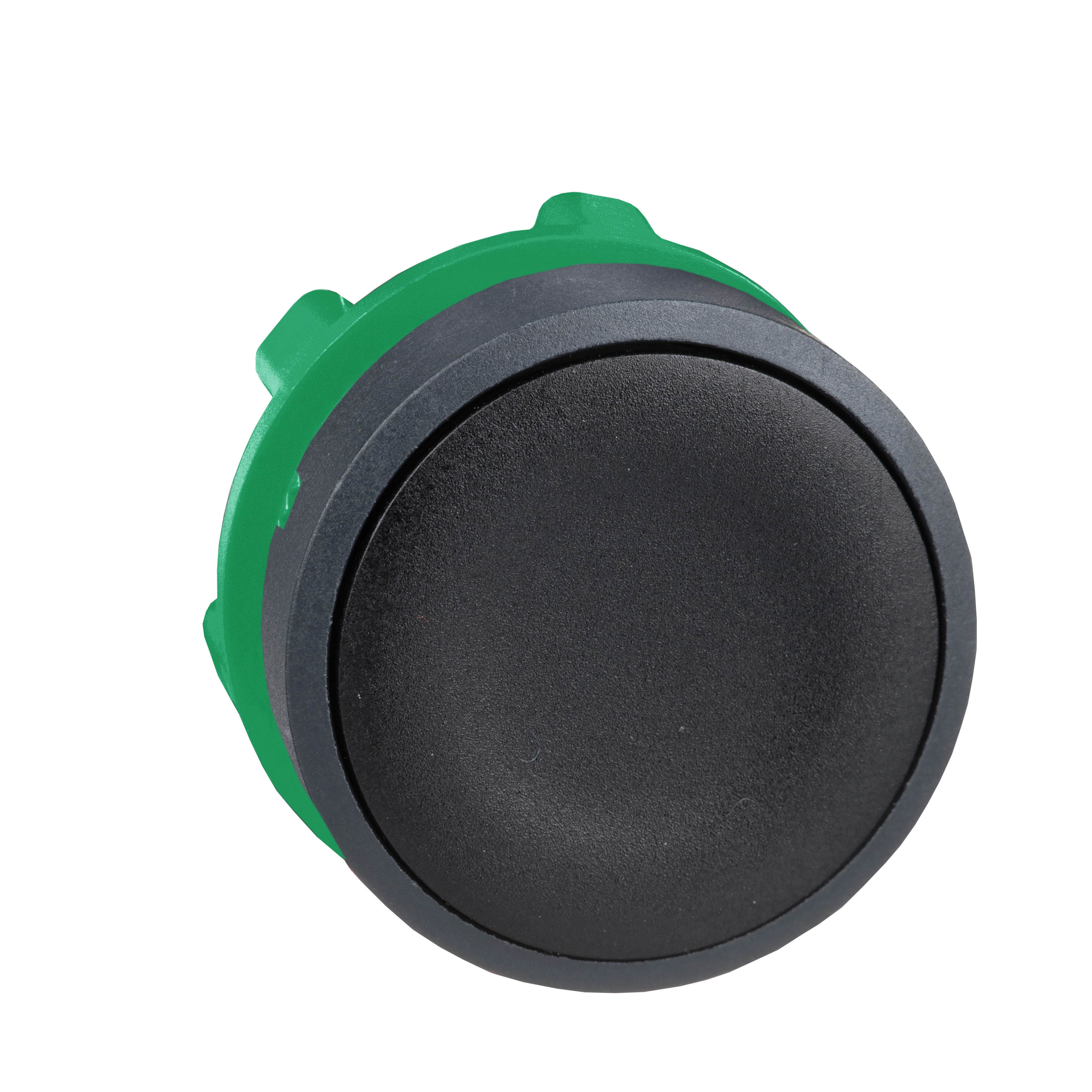 ZB5AA2 - Harmony XB5, Push button head, plastic, flush, black, Ø22, spring return, unmarked