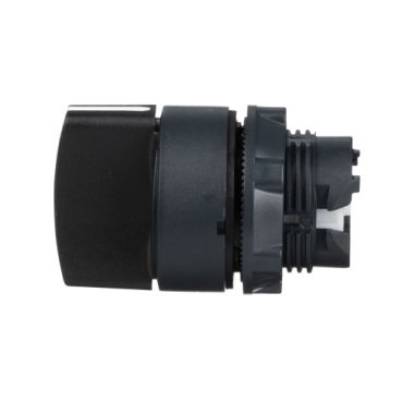 black selector switch head Ø22 3-position stay put