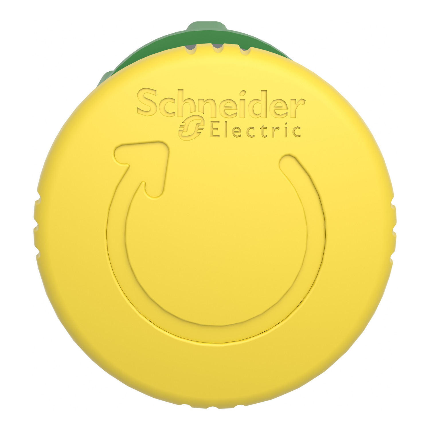 ZB5AS55 - Mushroom push button head 40mm, Harmony XB5, plastic, yellow ...