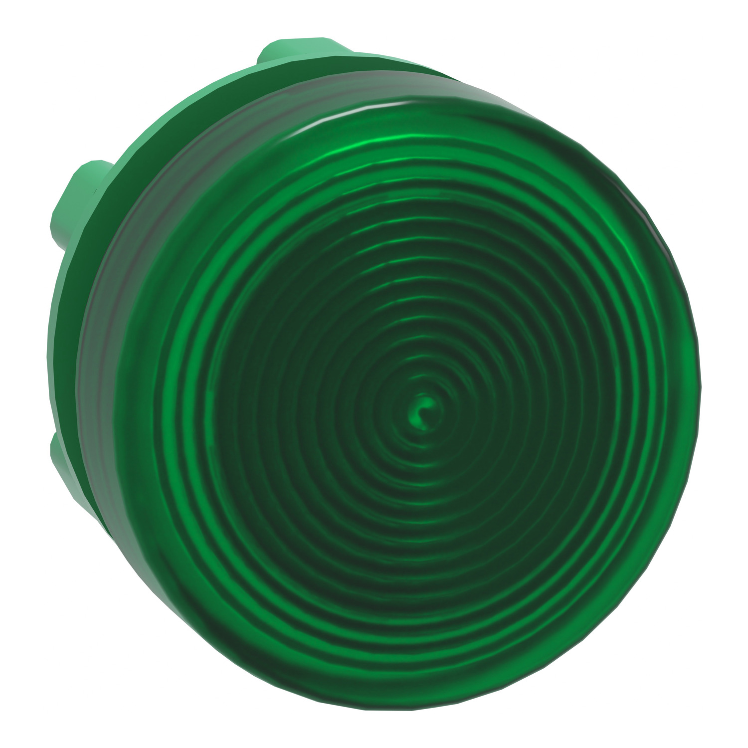 Jelzőlámpa fej d22 LED-hez kerek zöld magas 1-lámpa fekete IP66 Harmony XB5 Schneider