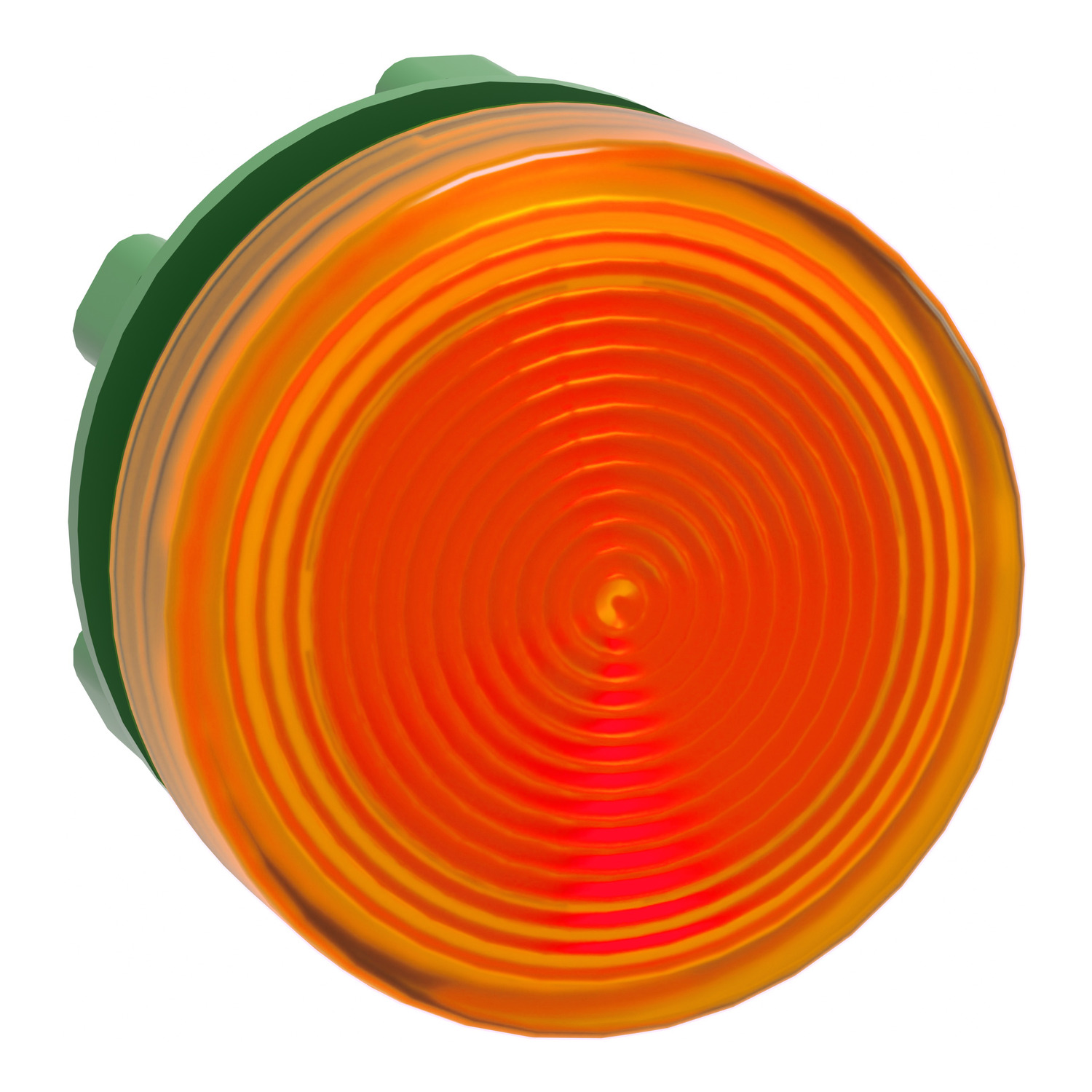 Jelzőlámpa fej d22 LED-hez kerek narancs magas 1-lámpa fekete IP66 Harmony XB5 Schneider