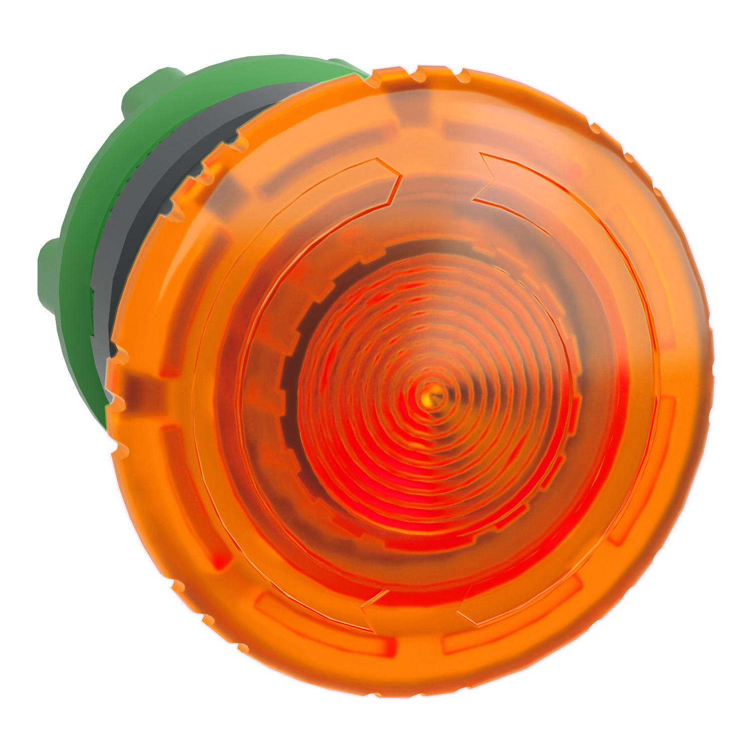 Gomba nyomófej d22 40mm narancs reteszelt világító fordító nyugtázás Harmony XB5 Schneider