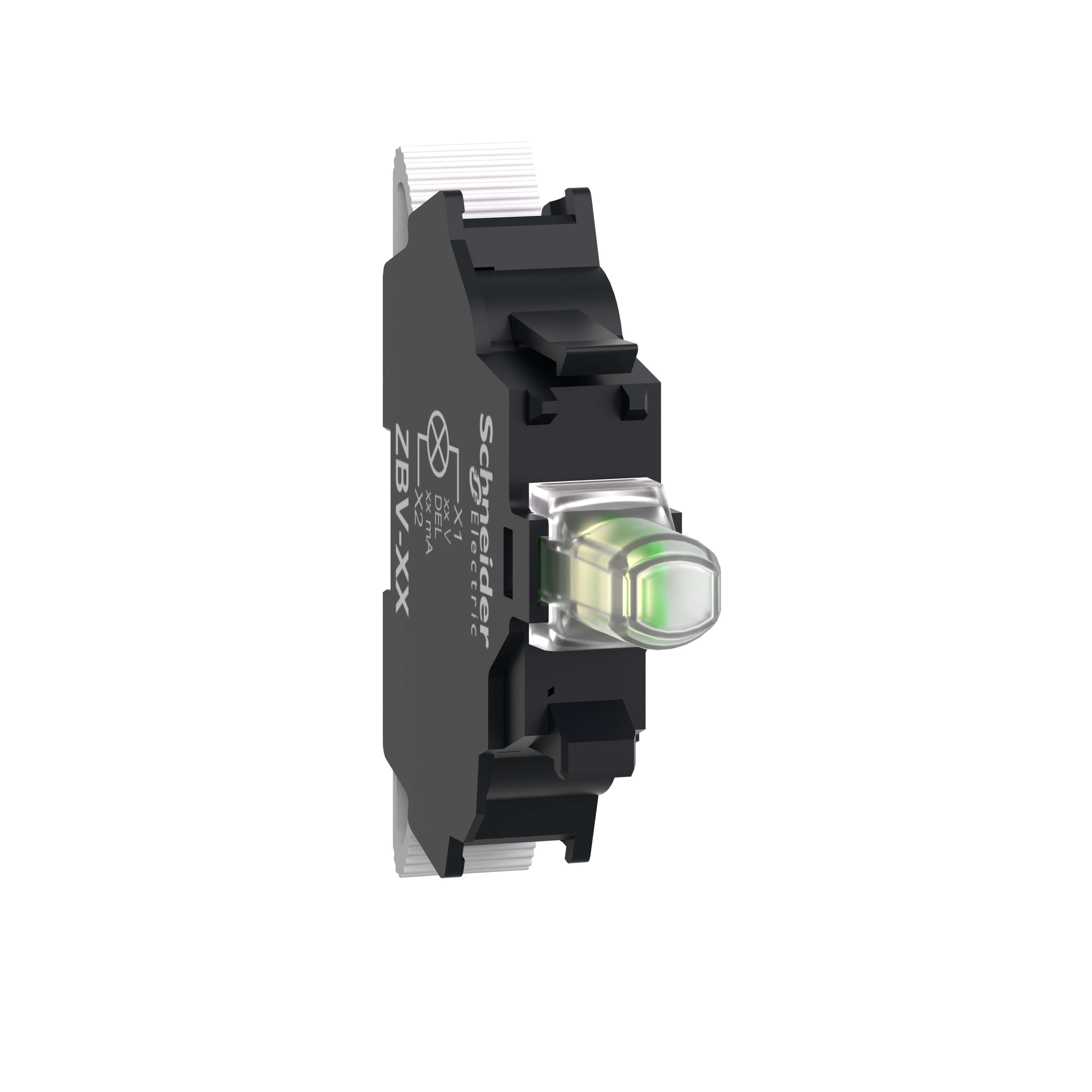 Light block, Harmony XB4, Harmony XB5, for head 22mm, universal LED, 110…120 V AC, compact push in terminals