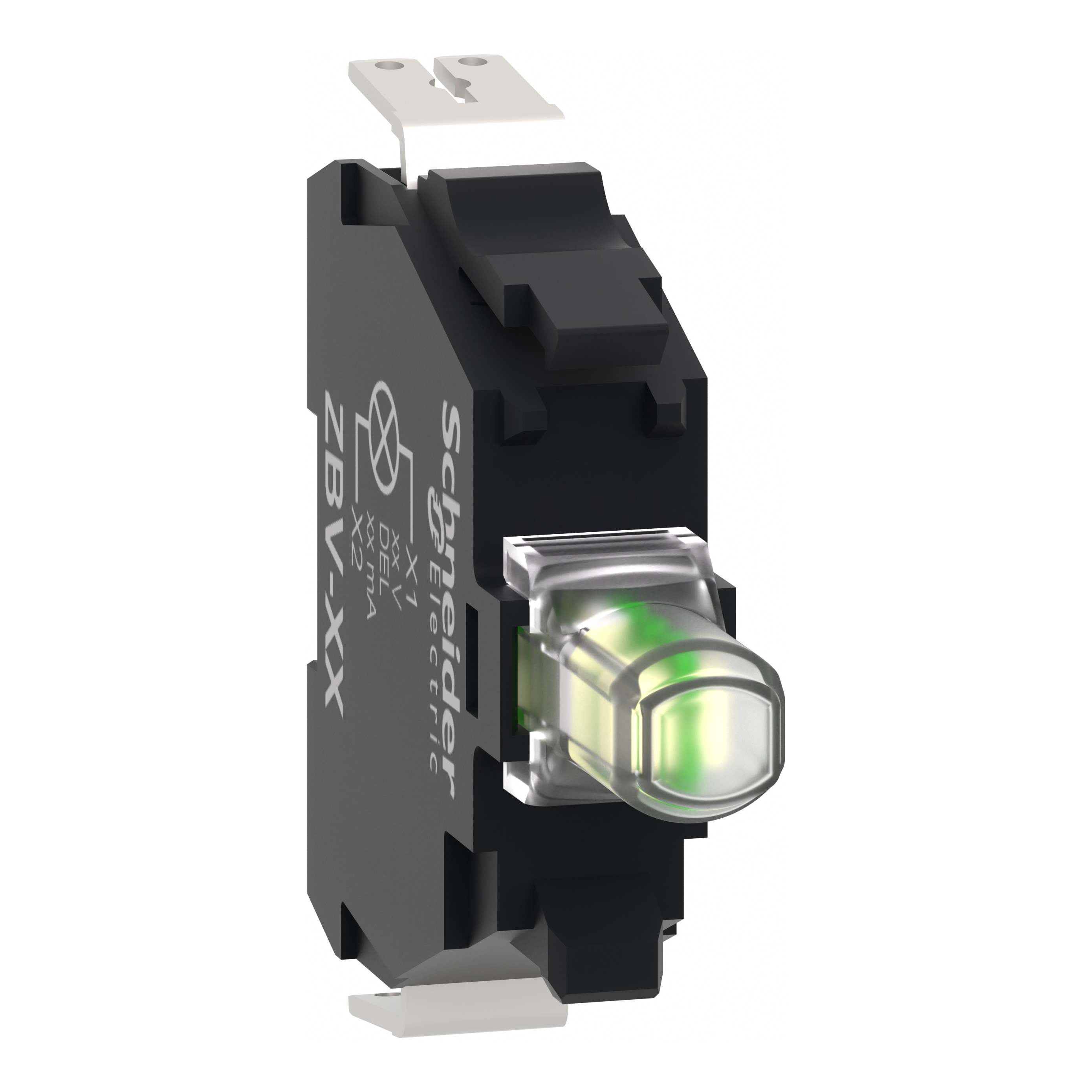 Head for light block, Harmony XB5, XB4, 22mm, universal LED, faston connector, 24V