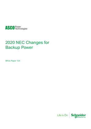 ASCO White Paper | 2020 NEC Changes for Backup Power