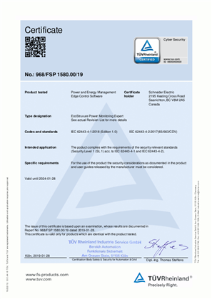 PME Cybersecurity IEC 62443 Certificate