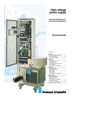 Electrical equipments for electrostatic precipitators