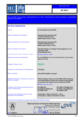 iDPNN VigiARC according to IEC 62606 & IEC 61009-1