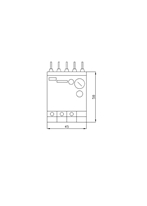 Thermal overload relays Adjustable from 11A to 16A Technical drawings