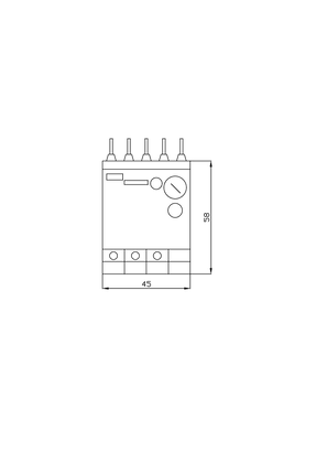 Thermal overload relays Adjustable from 11A to 16A Technical drawings