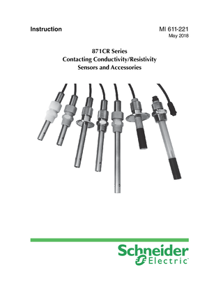 871CR Series Contacting Conductivity/Resistivity Sensors and Accessories