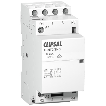 Clipsal MAX4 Contactor 25 A 240 VAC 2 NO + 2 NC 2 Modules
